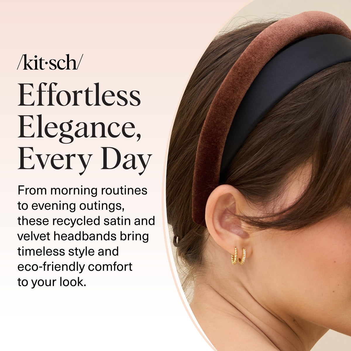 Kitsch headband styled in café scene demonstrating everyday versatility