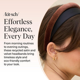 Kitsch headband styled in café scene demonstrating everyday versatility