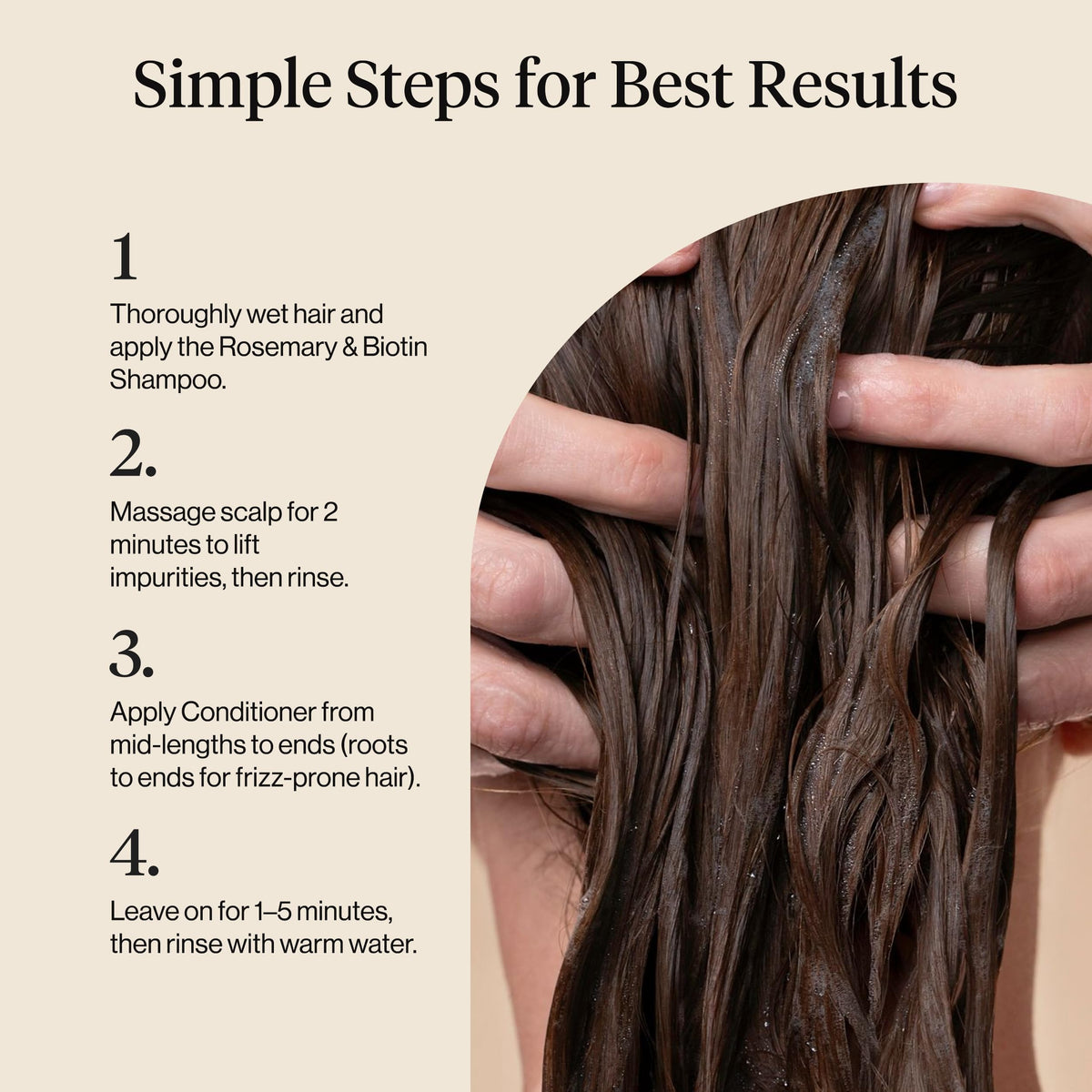 Kitsch lifestyle model with styled hair demonstrating visible fullness benefit