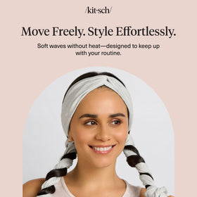 Kitsch headband packed inside a travel bag showing convenience on-the-go
