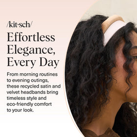 Kitsch headbands styled in a travel pouch showing convenience and on-the-go use