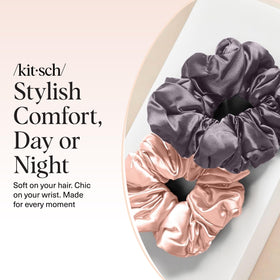Kitsch scrunchie used during workout showing slip-resistant hold