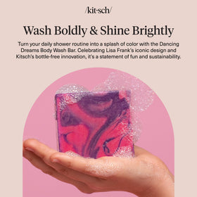 Kitsch bar producing creamy lather from shea butter for moisturizing cleanse