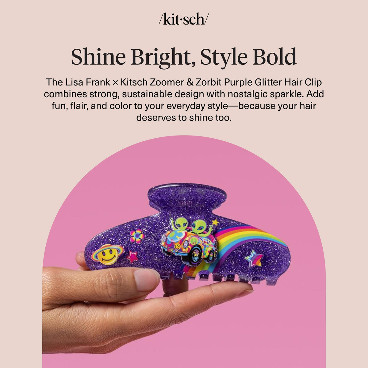 Kitsch Lisa Frank rainbow and stars detail emphasizing nostalgic colorful accents
