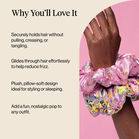 Kitsch Lisa Frank side profile stretched to show elastic strength and secure hold
