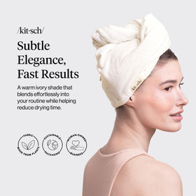 Kitsch close-up of microfiber texture highlighting absorbency and gentle touch benefit