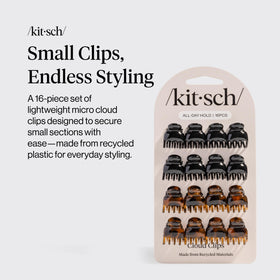 Kitsch mini clips close-up texture highlighting smooth edges and grip