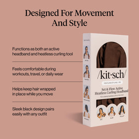 Kitsch worn overnight showing headband comfort for sleep and curl setting