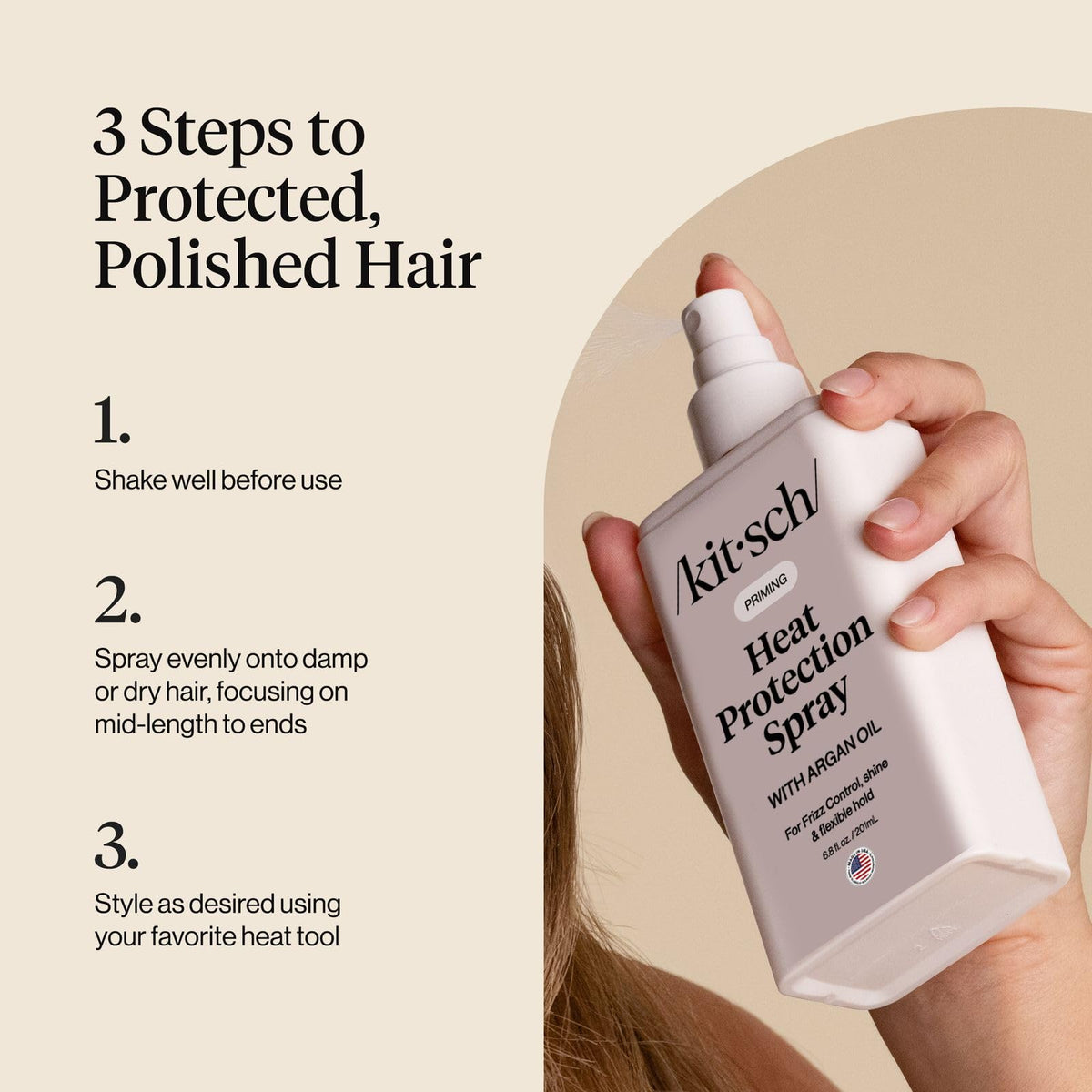 Kitsch packaging label front showing clean-ingredient claims and certifications