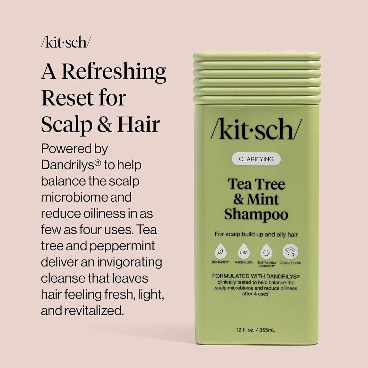 kitsch recyclable PCR bottle emphasizing eco-friendly packaging benefit