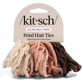 Kitsch front packaging showing 10 blush petal hair ties and tidy presentation