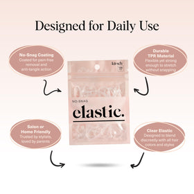 Kitsch elastic holding an adult ponytail comfortably through activity
