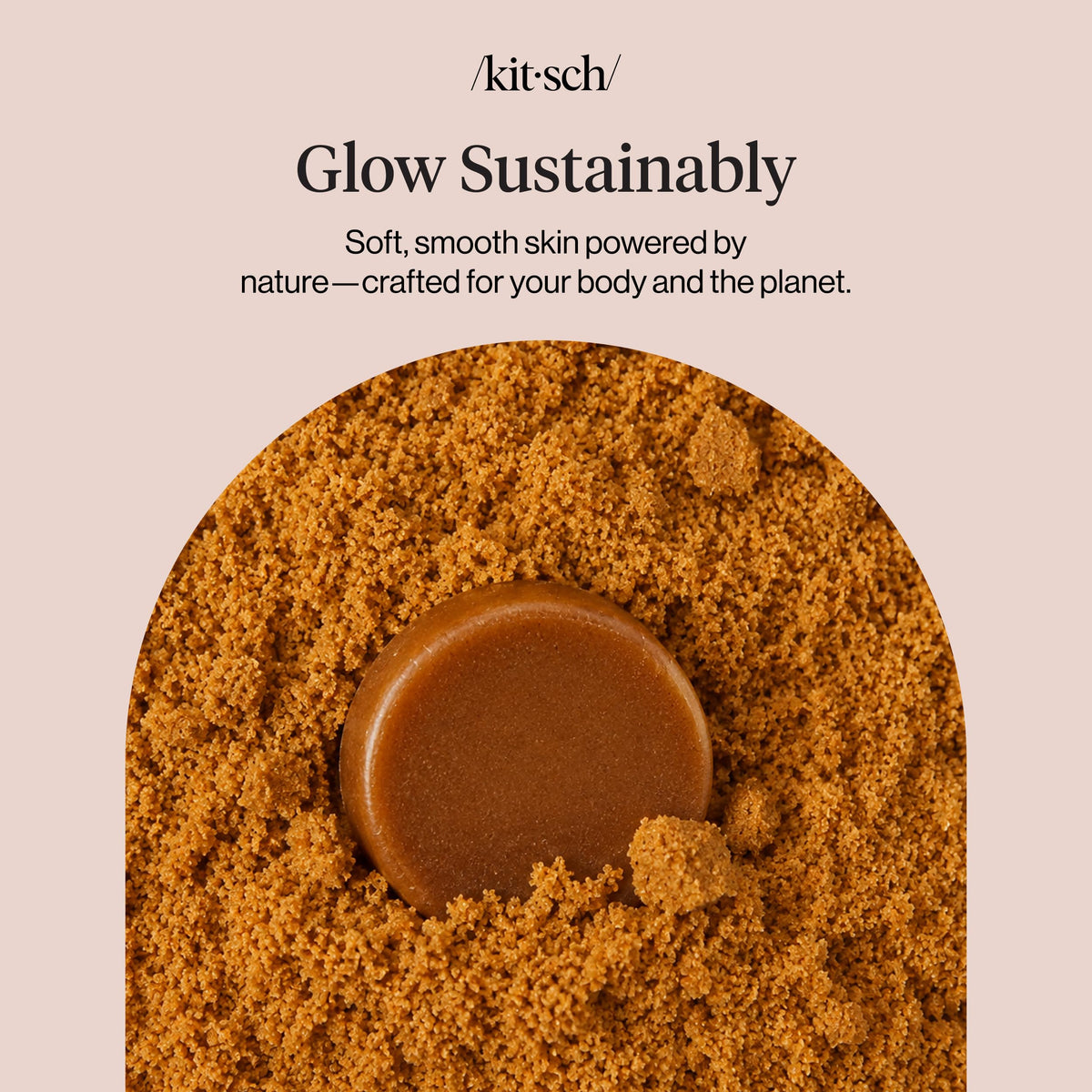 Kitsch pre-shave scrub in use on leg improving razor glide