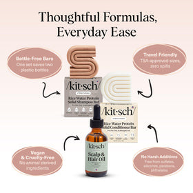 Kitsch pre-wash scalp serum bottle with applicator for easy scalp treatment