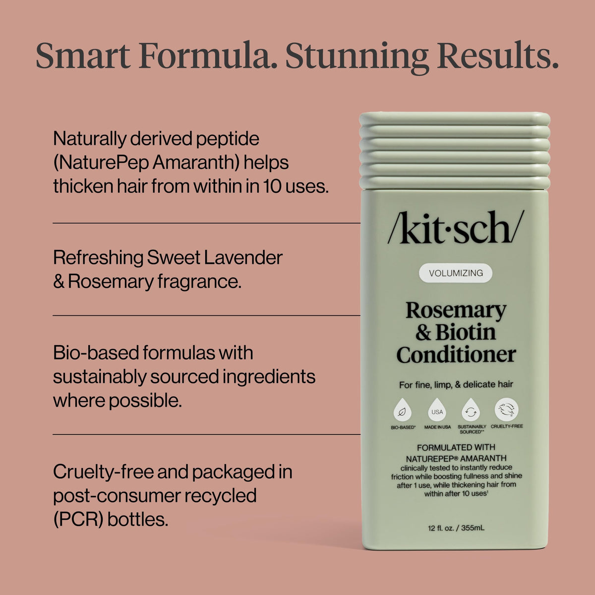 Kitsch pump dispensing conditioner to show easy application and control