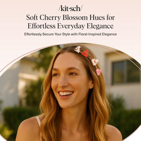 Kitsch recycled-material label on clip, eco-friendly styling benefit