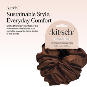 kitsch close-up of recycled satin texture highlighting soft fabric and gentle hold