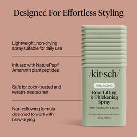 Kitsch bottle in hand indicating compact 5.3 oz size and portability