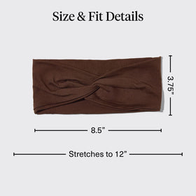 Kitsch rosewood headband worn during workout showing non-slip hold