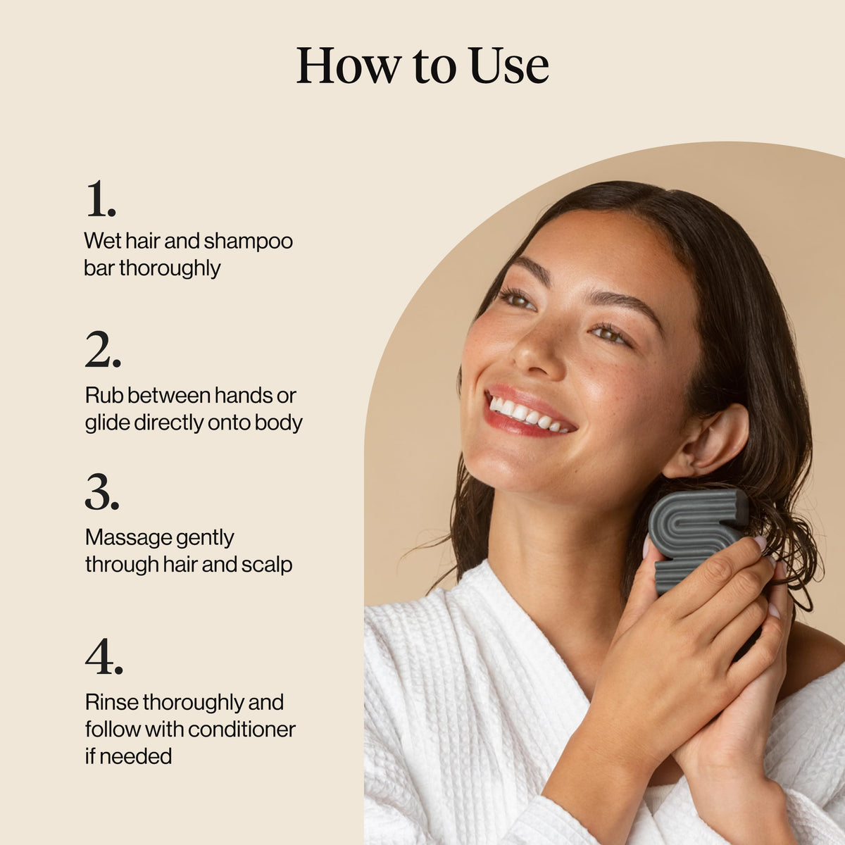 Kitsch scalp massage with bar, displays concentrated application and effective residue lift