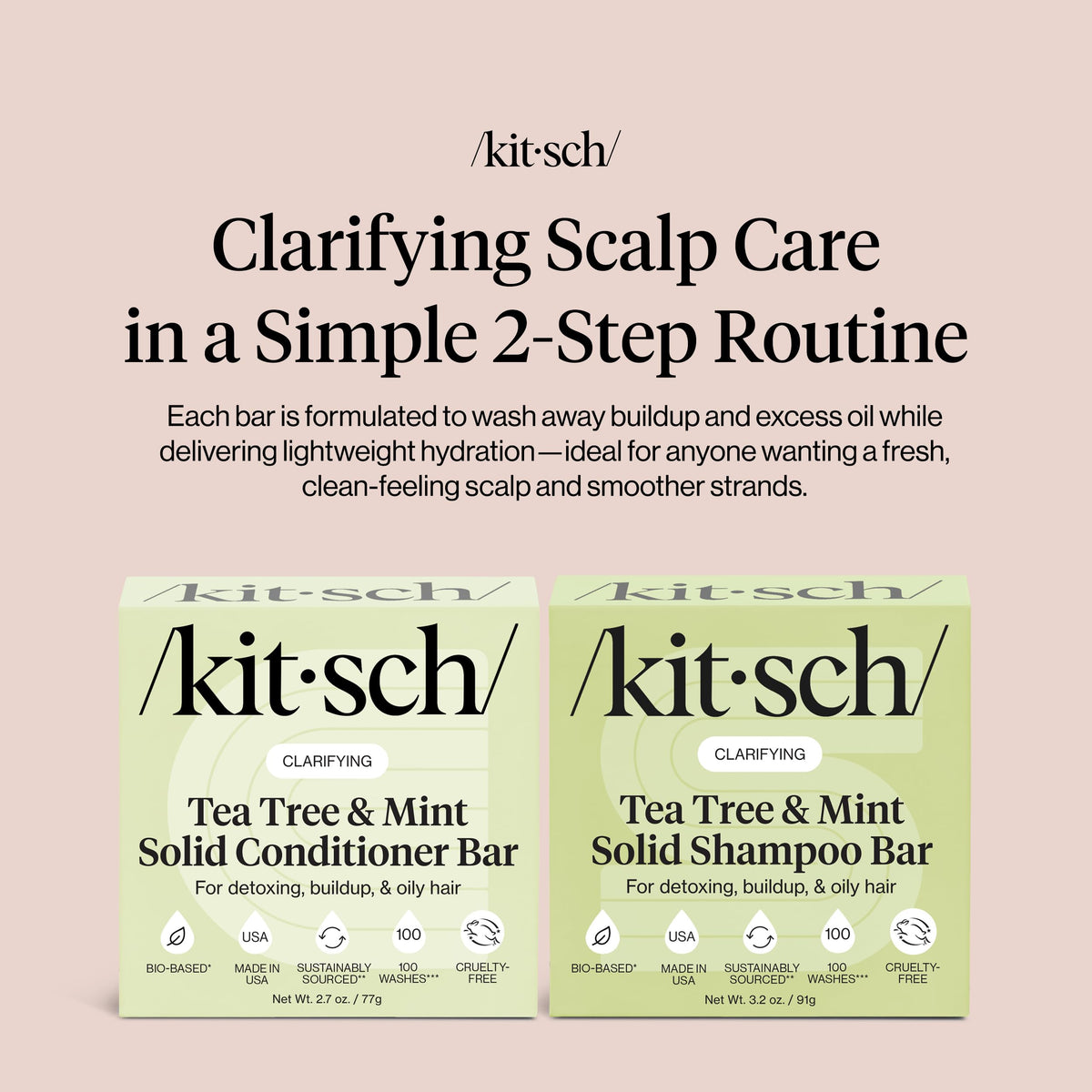 Kitsch in-shower scalp massage demonstrating cooling mint sensation