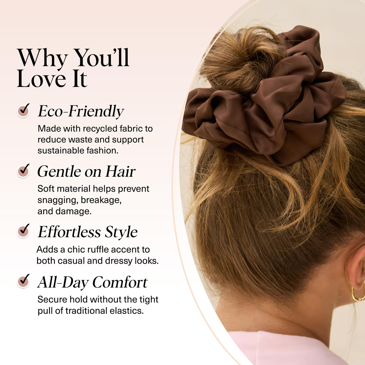 kitsch worn in a high ponytail demonstrating secure hold and sleek finish