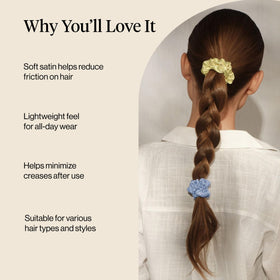Kitsch scrunchie worn on wrist as accessory and convenient carry benefit