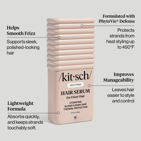 Kitsch serum smoothing curly hair to reduce frizz and enhance definition