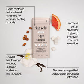 Kitsch back label close-up listing ingredients and usage