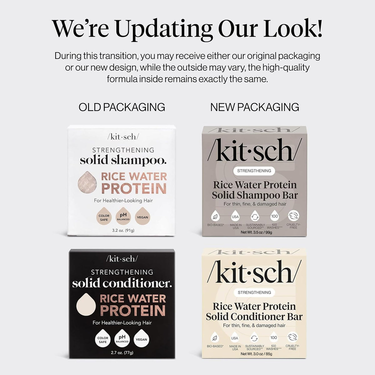Kitsch shampoo bar texture close-up highlighting gentle cleansing