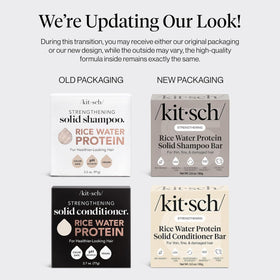 Kitsch shampoo bar texture close-up highlighting gentle cleansing