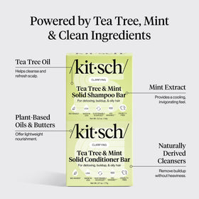 Kitsch shampoo bar producing lather to clarify scalp and remove buildup