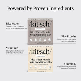 Kitsch shampoo bar producing lather for effective, sulfate-free cleanse