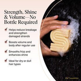 Kitsch shampoo bar lather texture demonstrating gentle cleanse and foam control
