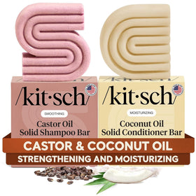 Kitsch front packaging showing eco-friendly shampoo and conditioner set benefits