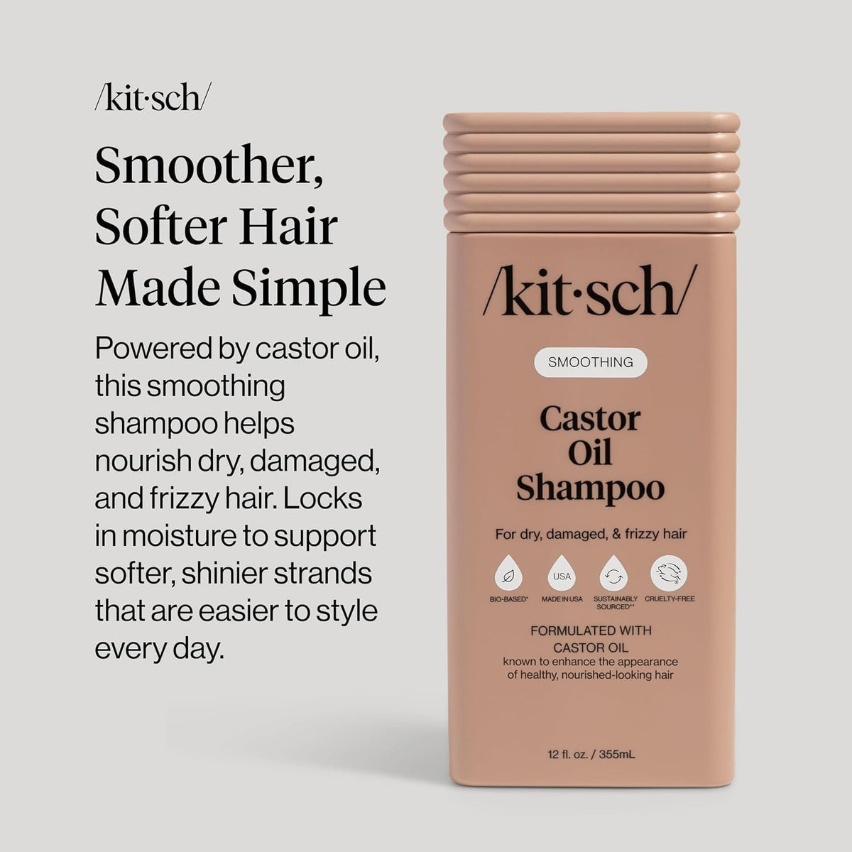 Kitsch shampoo staged in bathroom for everyday routine and lifestyle benefit