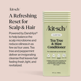 Kitsch bottle held by hand to show 12.3 oz scale and travel-ready benefit