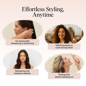 Kitsch styled wavy hair lifestyle image displaying natural texture enhancement
