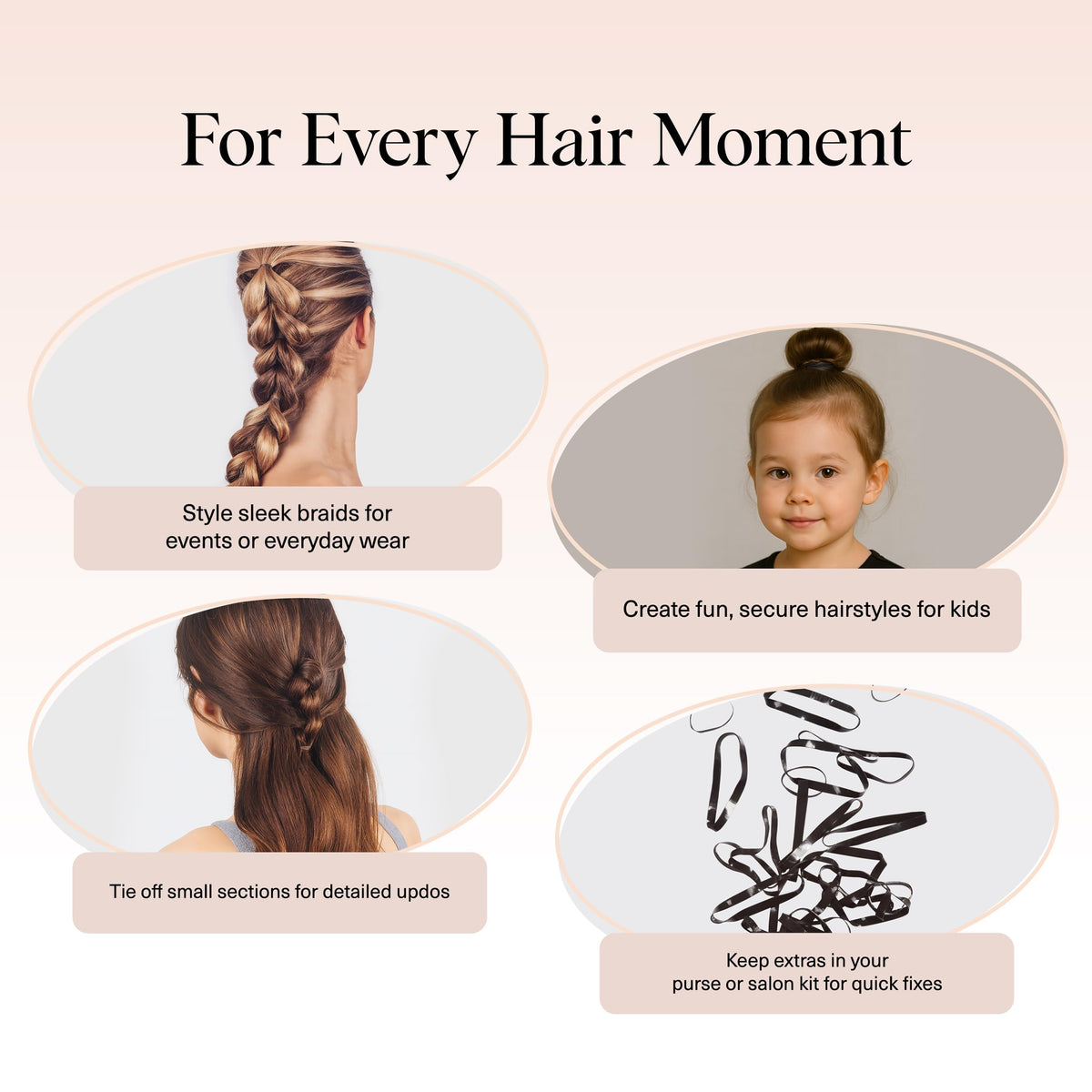 Kitsch stylist using elastics on client for precise braid control