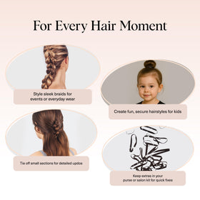 Kitsch stylist using elastics on client for precise braid control
