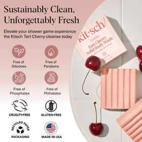Kitsch soap on shower shelf illustrating spa-like routine