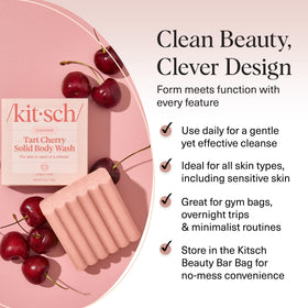Kitsch soap lather in hand demonstrating gentle cleansing