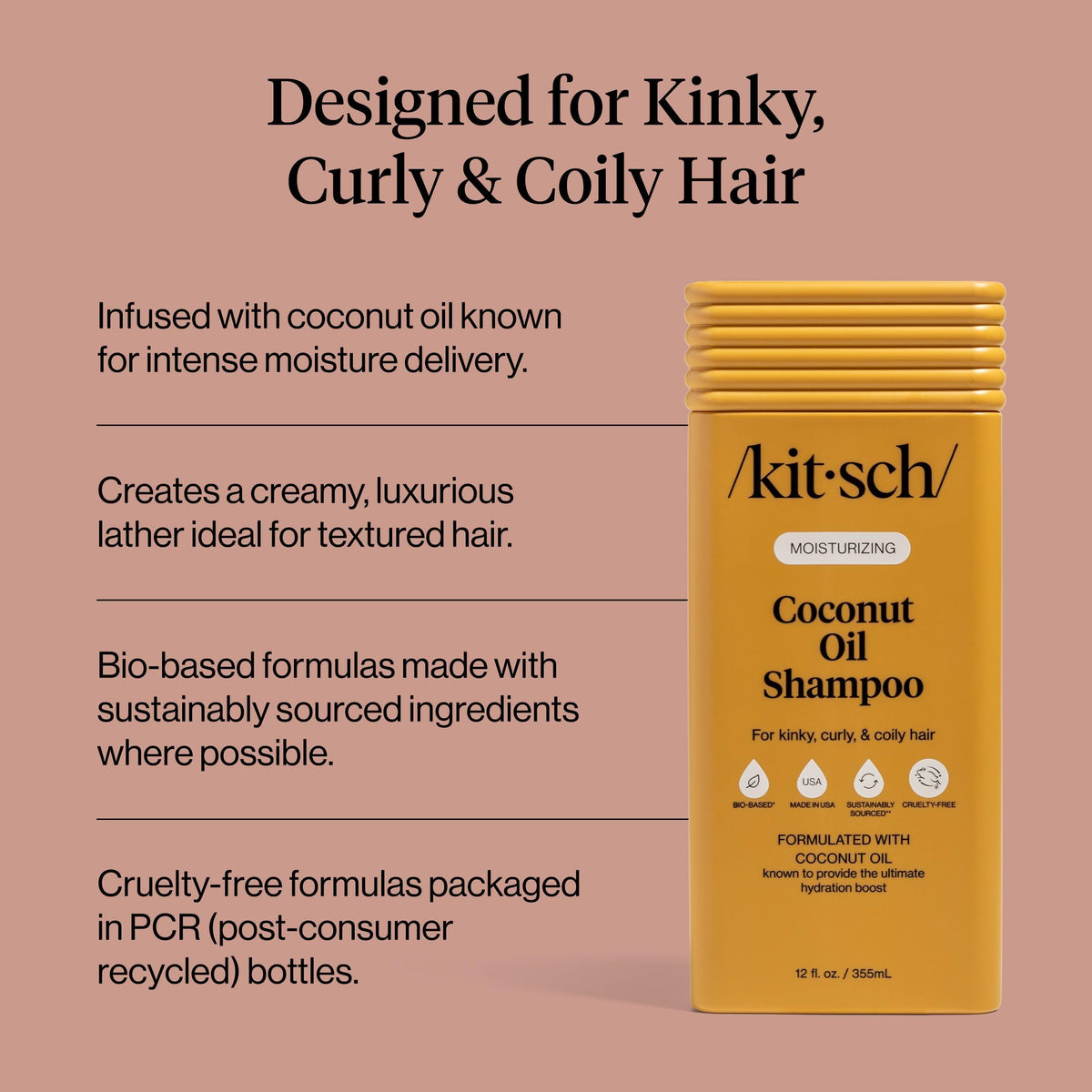 Kitsch shampoo lather close-up showing soft, creamy foam benefit