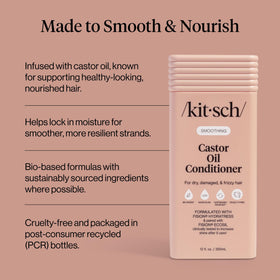 Kitsch texture pump detail showing creamy liquid conditioner consistency for smooth application