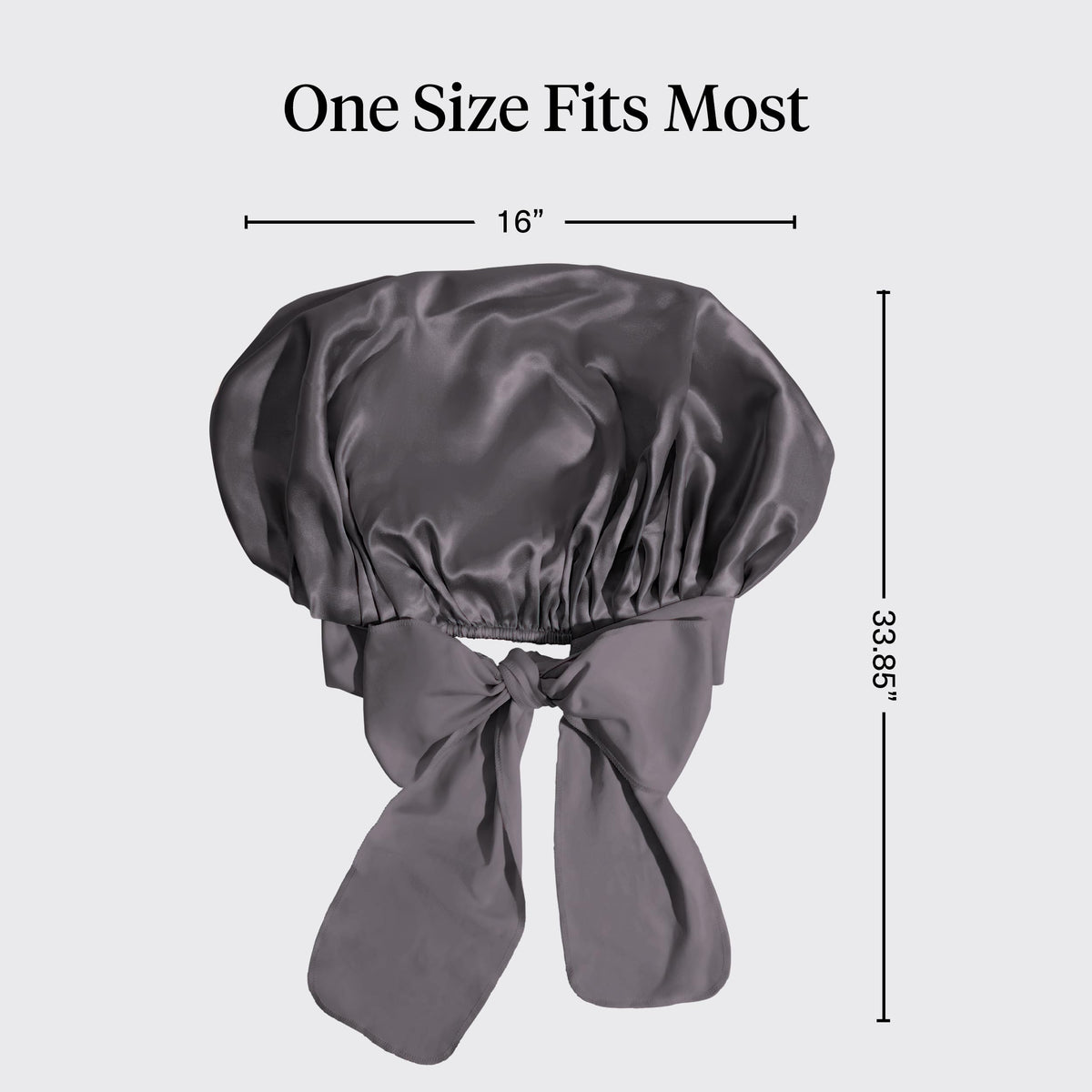 Kitsch bonnet extra-long ties detail for adjustable fit and gentle hold