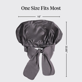 Kitsch bonnet extra-long ties detail for adjustable fit and gentle hold
