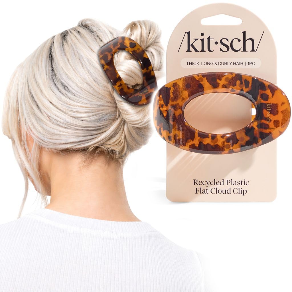Kitsch tortoise front view showing sleek flat clip and polished look