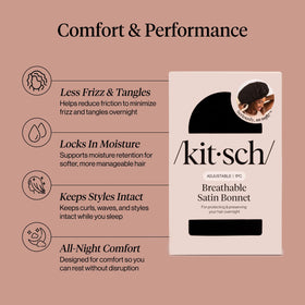 Kitsch bonnet double-layer fabric showing plush texture and protection