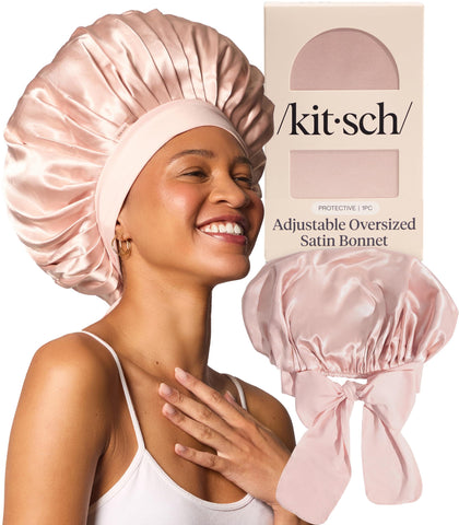 Kitsch bonnet front packaging blush shows soft protection and style
