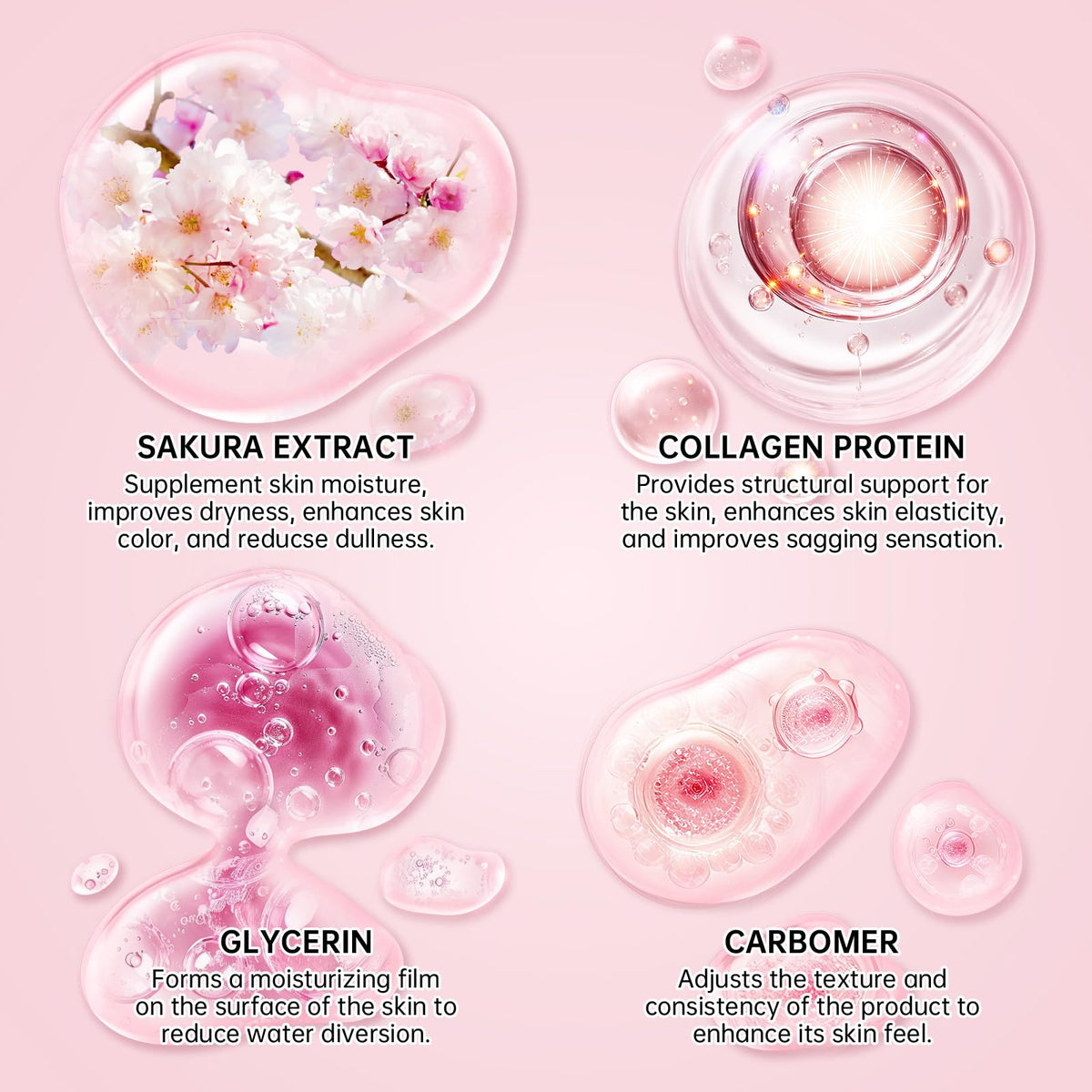KIUORET serum droplet closeup showing lightweight hydration and absorbency